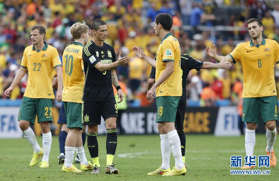 MUNDIAL 2014: Espa?a se despide de Brasil con victoria 3-0 ante Australia