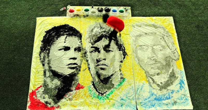 Pintura estrellas Copa Mundial de fútbol