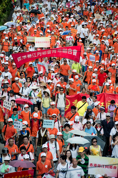 190.000 personas en Hong Kong participan en marcha contra Ocupa Central