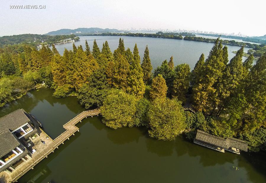 Paisaje de oto?o del Lago Oeste de Hangzhou