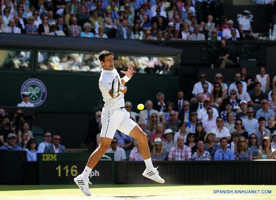 Tenis: Djokovic vence a Gasquet para llegar a final de Wimbledon