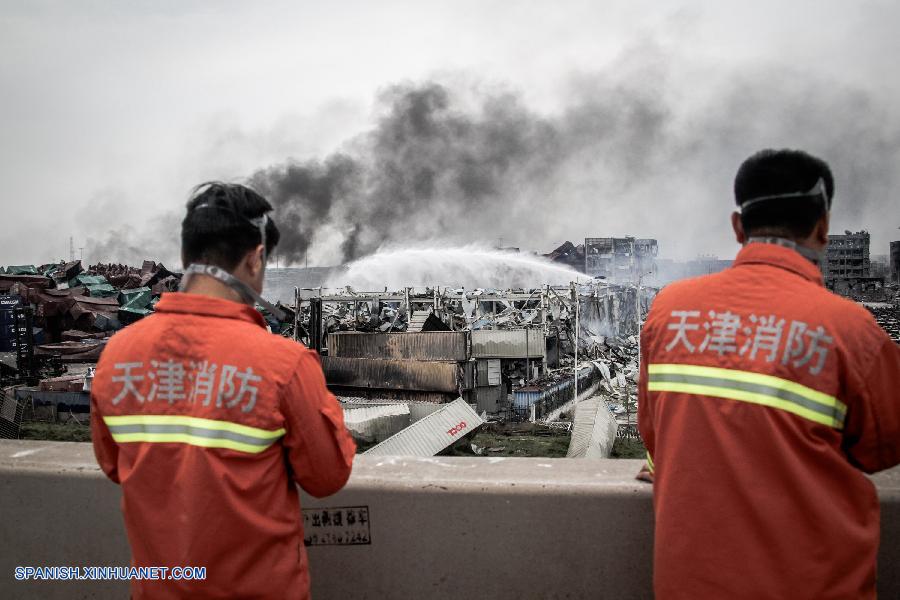 últimas imágenes después de la explosión de Tianjin en norte de China