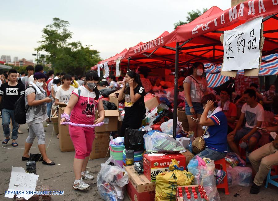 últimas imágenes después de la explosión de Tianjin en norte de China