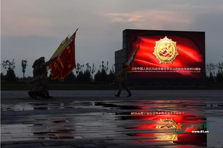 Entrenamientos de las tropas chinas para desfile militar de Día de Victoria