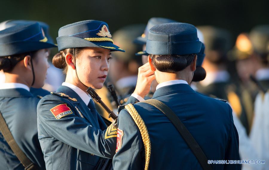 Tropas listas para desfile del Día de la Victoria de China