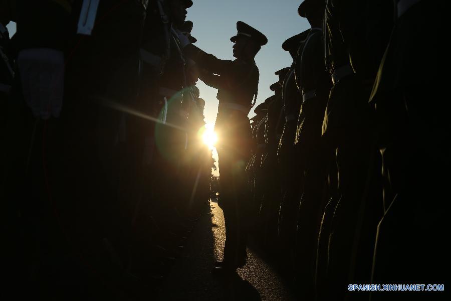 Tropas listas para desfile del Día de la Victoria de China