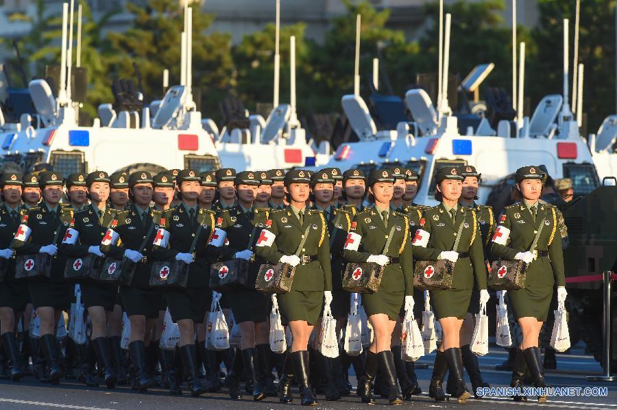 Tropas listas para desfile del Día de la Victoria de China