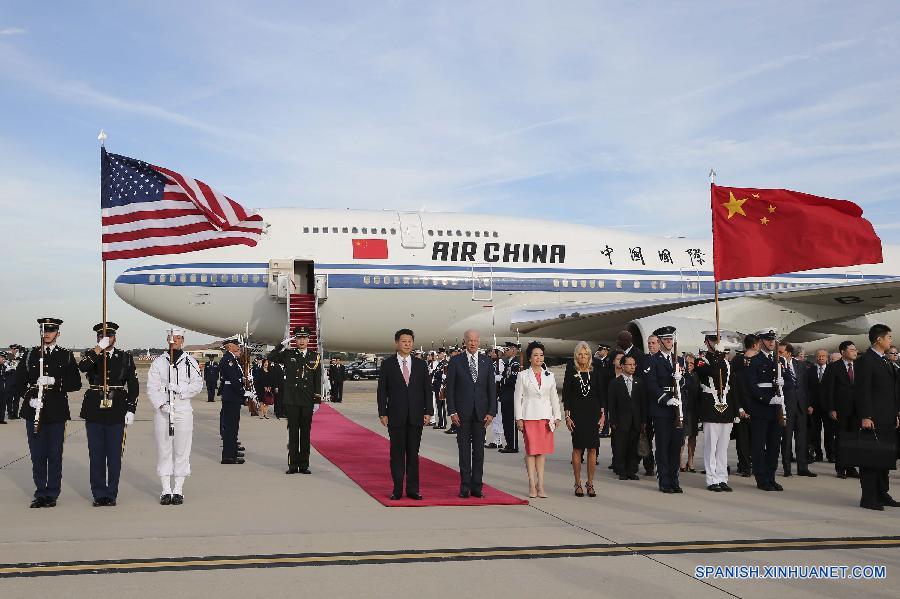 Presidente chino llega a Washington