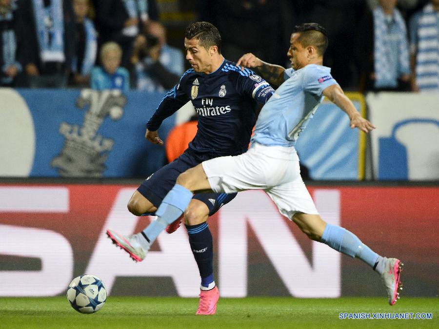 Fútbol: Real Madrid gana 2-0 al Malmoe con doblete de Ronaldo