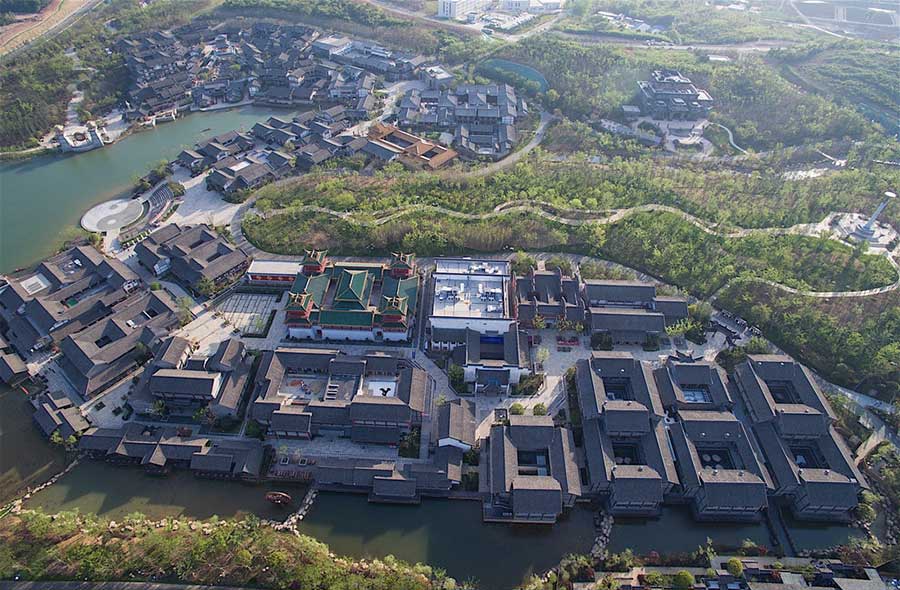 Vista aérea del Jardín Yu en Nanjing, el 27 de abril de 2016. [Foto/IC]