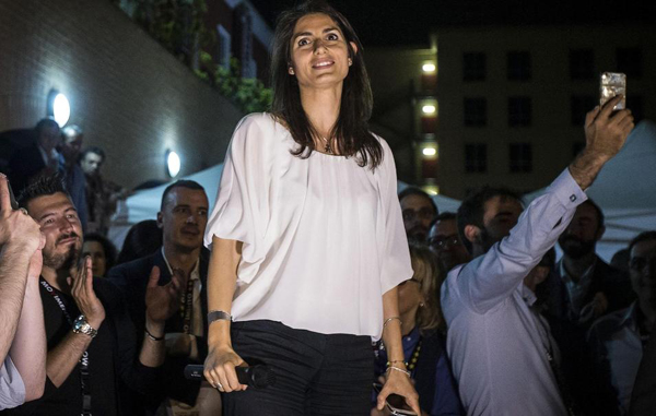 Virginia Raggi será la primera alcaldesa en la historia milenaria de Roma