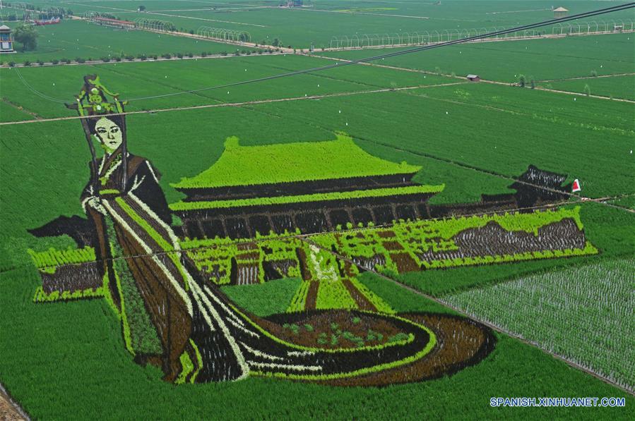 Dibujos animados en un parque industrial agrícola de China