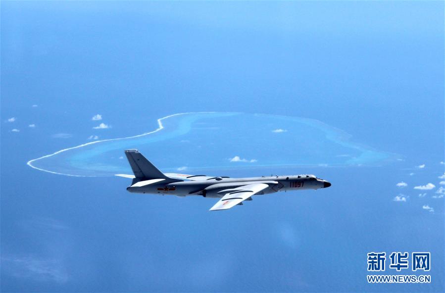 Fuerza aérea china realiza patrulla en Mar Meridional de China