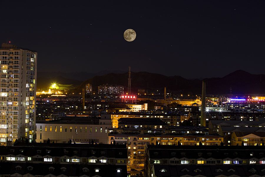 "Súper luna" se ve en toda China(Fotos:Terry Cheng)