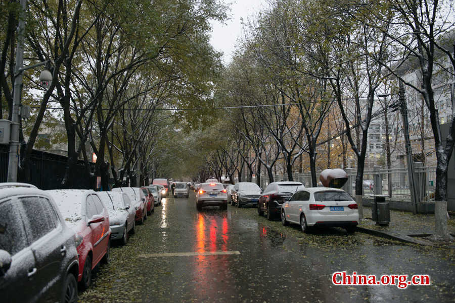 Beijing recibe su primera nevada de este invierno