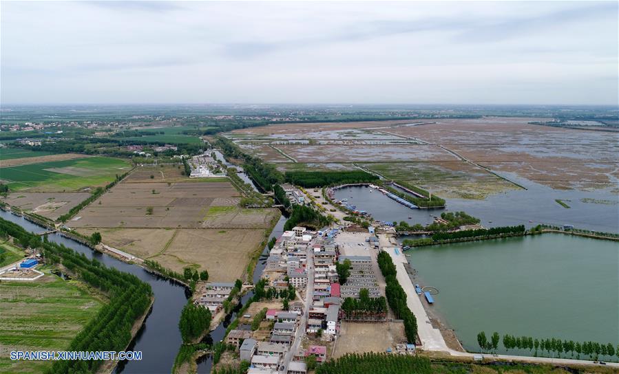 Vista aérea de Nueva área de Xiongan