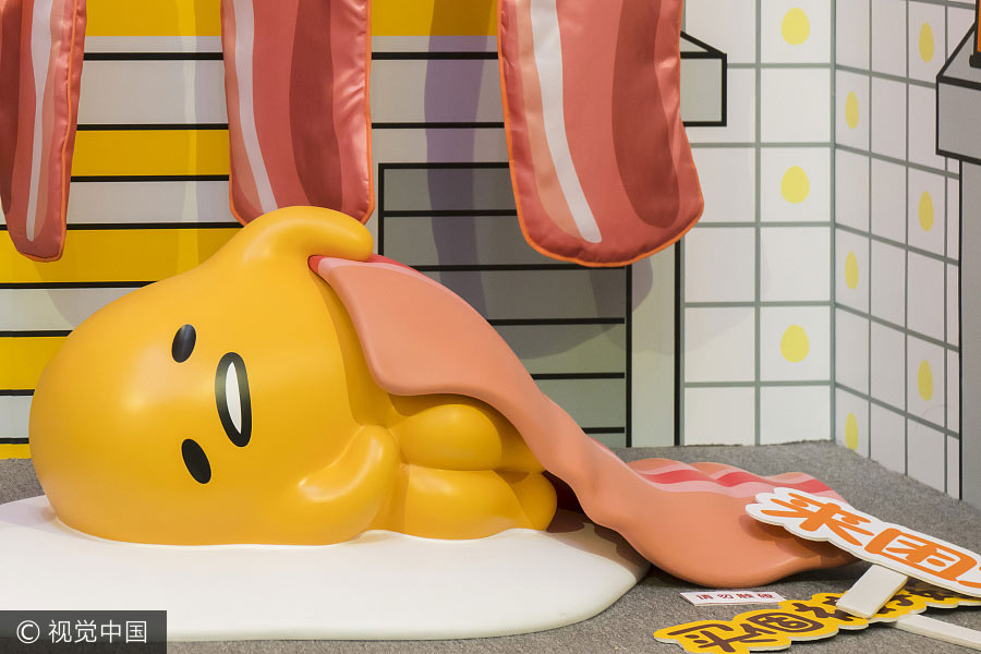 El popular personaje de dibujos animados japonés Gudetama entra en el mercado chino