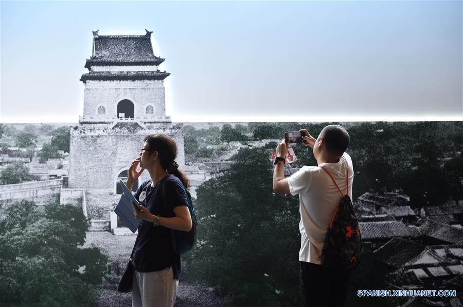 Exposición de construcciones de casas "cuadrángulos" en el Museo de la Capital en Beijing