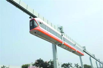 Fabricante de vagones de China completa prototipo de tren monorraíl colgante