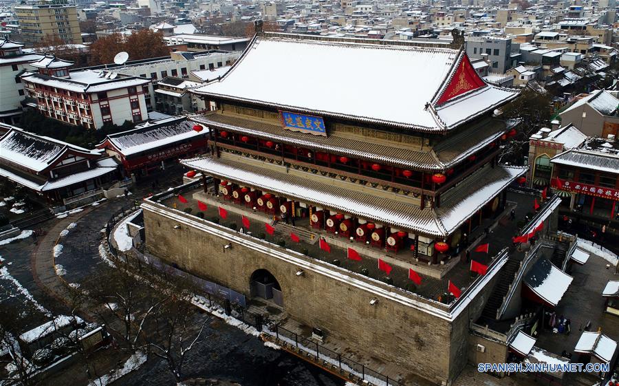 Paisaje de nieve de Xi'an