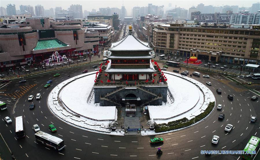 Paisaje de nieve de Xi'an