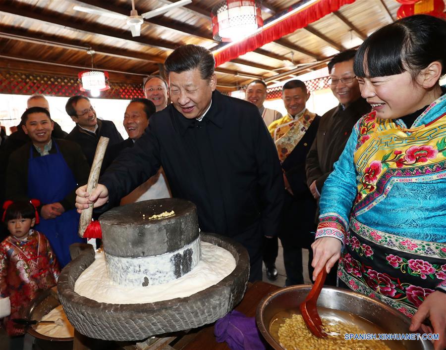 "Mi trabajo es servir al pueblo", dice Xi Jinping en inspección de A?o Nuevo Lunar