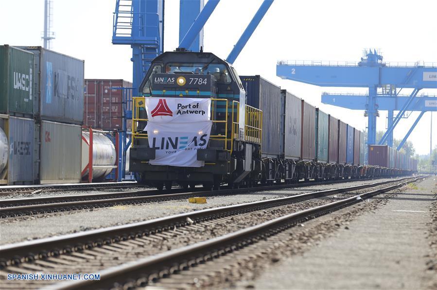 Primer tren de carga China-Bélgica desde puerto chino de Tangshan llega a Amberes