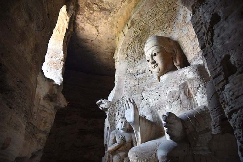 Las grutas de Yungang, la cuna del arte budista de China, albergan más de 51.000 esculturas. [Foto: Zhang Xingjian]