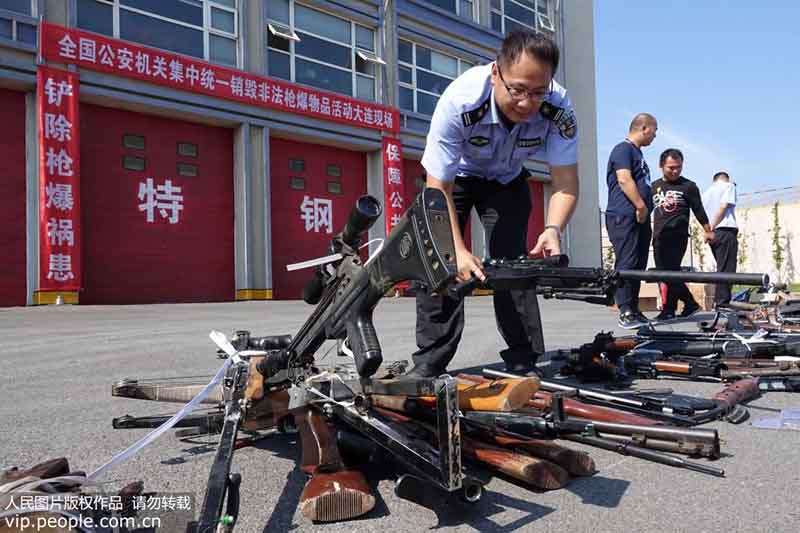 146 ciudades chinas destruyen armas de fuego y explosivos ilegales 