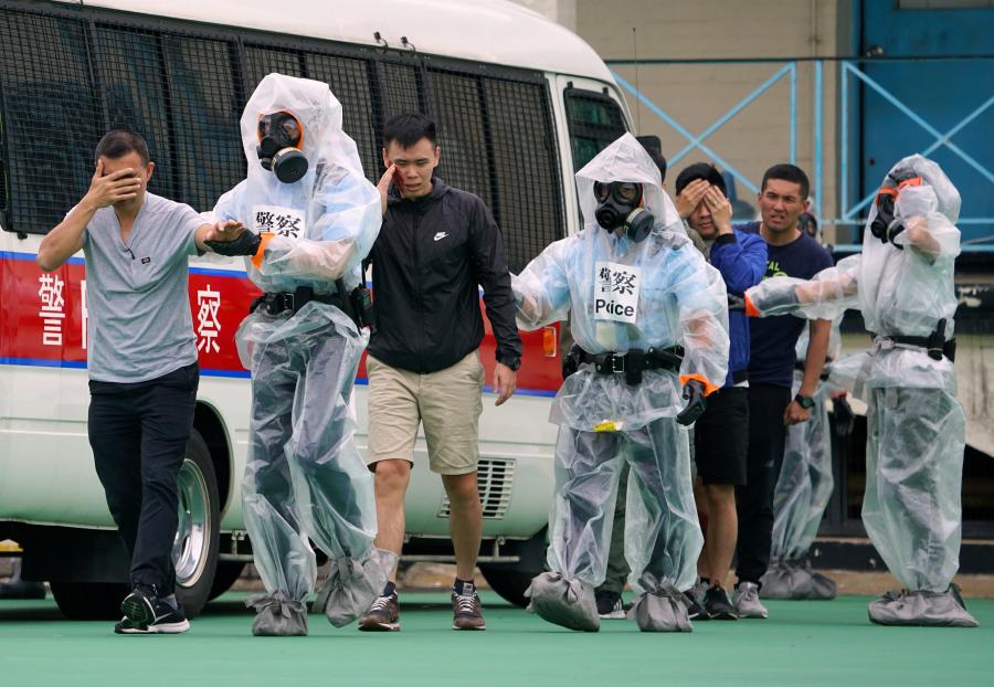 Organizan un simulacro antiterrorista en Hong Kong