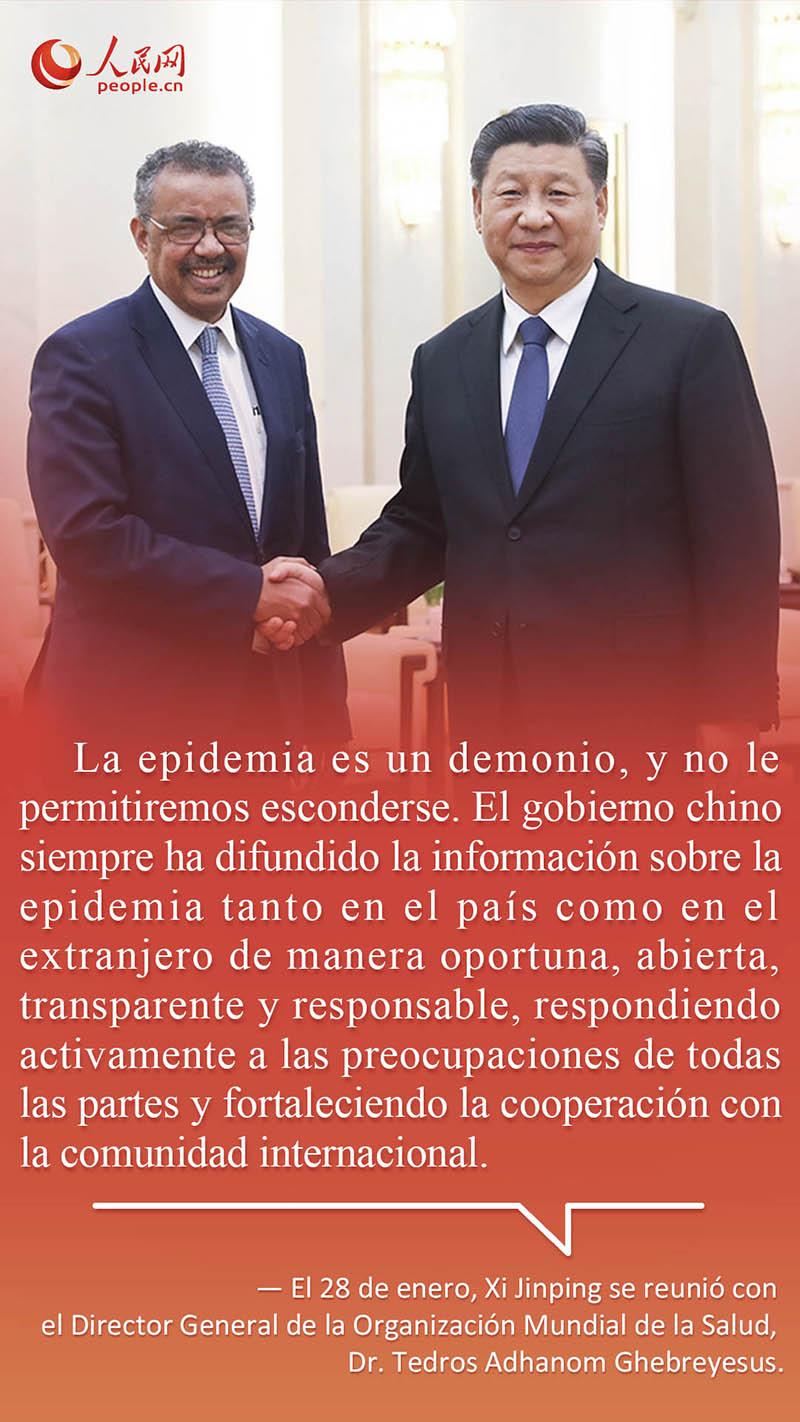 Xi Jinping pide una acción conjunta de la comunidad internacional contra COVID-19