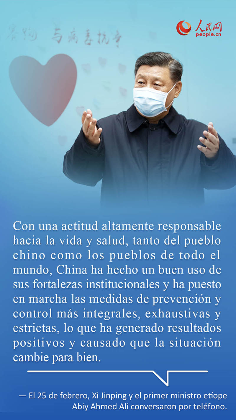 Xi Jinping pide una acción conjunta de la comunidad internacional contra COVID-19