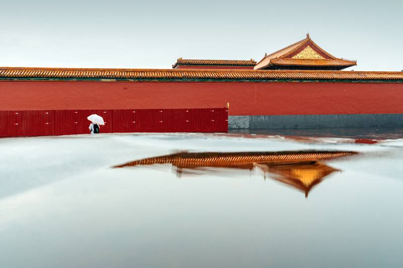 Obra fotográfica “Acerca del cielo” de Su Tangshi,  tomada en julio del 2018 en la Plaza de la Puerta de Longzong.