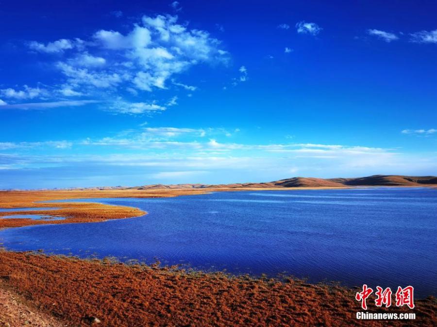 Paisaje invernal único en el nacimiento del río Amarillo