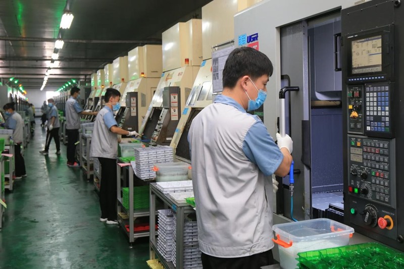 Taller de una empresa surcoreana en Rongcheng, provincia de Shandong, 4 de junio del 2020. (Foto: Pueblo en Línea/ Wang Fudong)