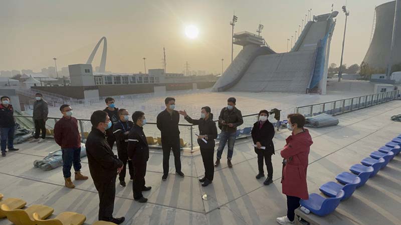 La Big Air Shougang es el único lugar nuevo al aire libre construido en la ciudad para los Juegos Olímpicos de Invierno de Beijing 2022. [Foto proporcionada a chinadaily.com.cn]