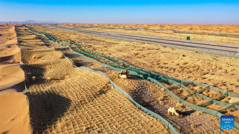 Abre al tráfico la primera autopista en el desierto en Ningxia 