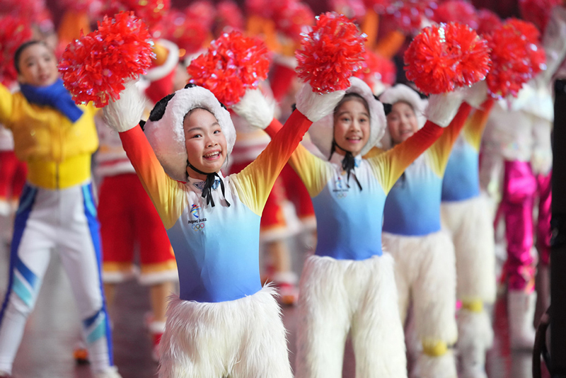 El ensayo de la ceremonia de apertura de Beijing 2022 se llevó a cabo en el Estadio Nacional, o "Nido de Pájaro", el 22 de enero del 2022. Alrededor de 4.000 personas participaron en el ensayo general, preparándose para la ceremonia de apertura que se celebrará el 4 de febrero. [Foto: Xinhua]