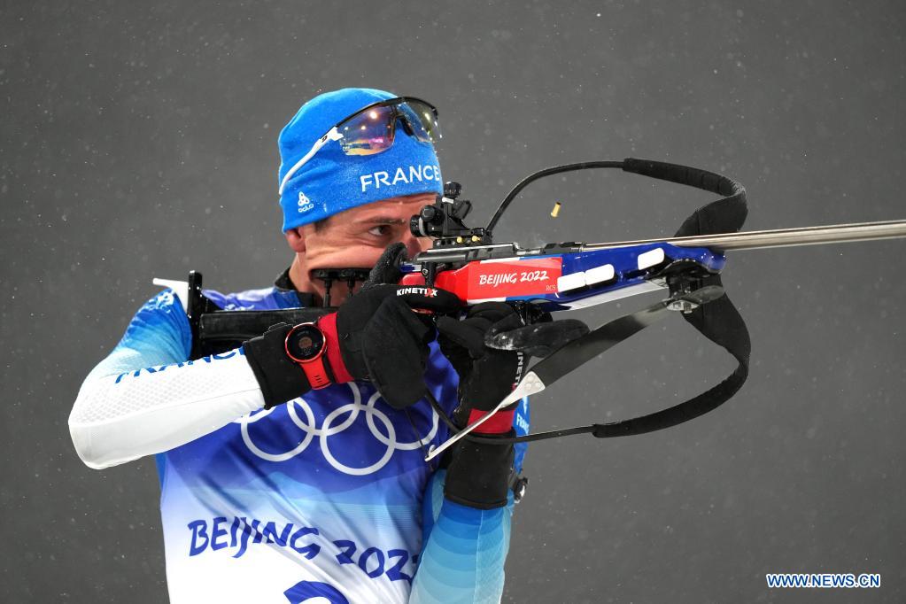 Beijing 2022: Francés Fillon Maillet gana segundo oro en persecución masculina de 12,5 kilómetros