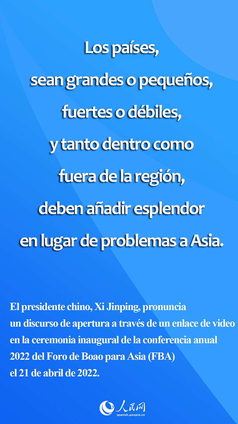 Los puntos destacados del discurso de apertura de Xi Jinping en la conferencia anual del Foro Boao