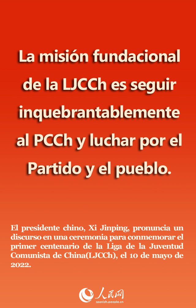 Puntos destacados del discurso de Xi Jinping en ceremonia para conmemorar centenario de Liga de la Juventud Comunista de China