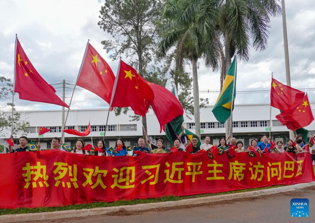 Xi llega a Brasilia para realizar visita de Estado a Brasil